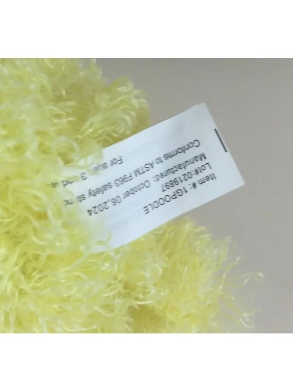 NWT A&A Global Fuzzy Soft Yellow Poodle Puppy Dog 8